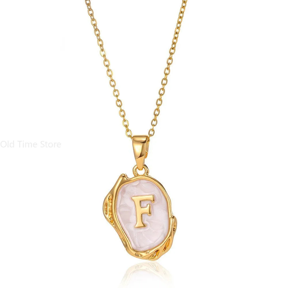 Alphabet Initial Necklace – Stainless Steel Jewelry