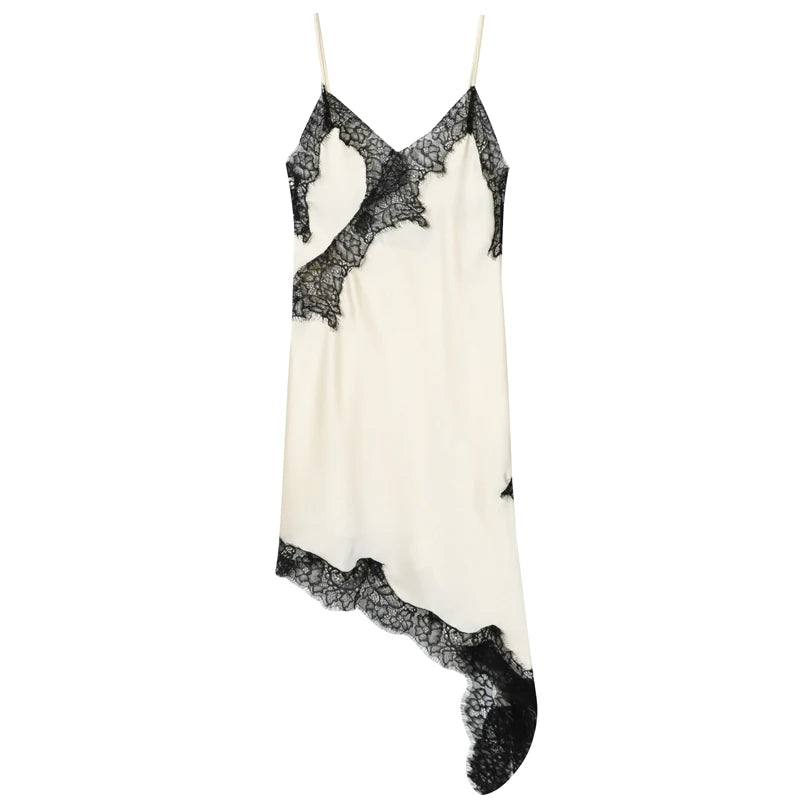 HXAO Lace Asymmetric Mini Dress – Summer 2025 Evening