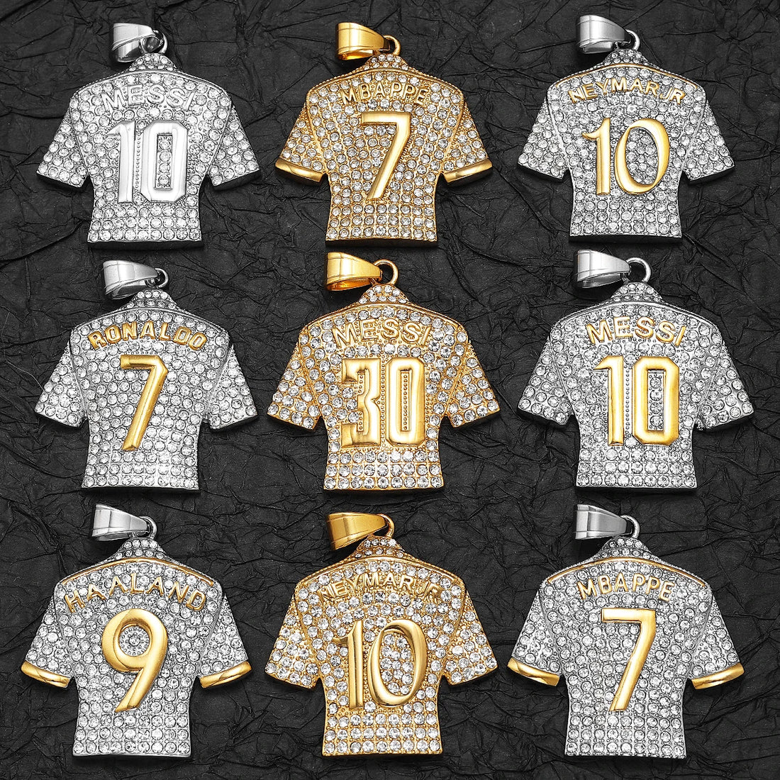 Football Star Pendant Necklace Stainless Steel