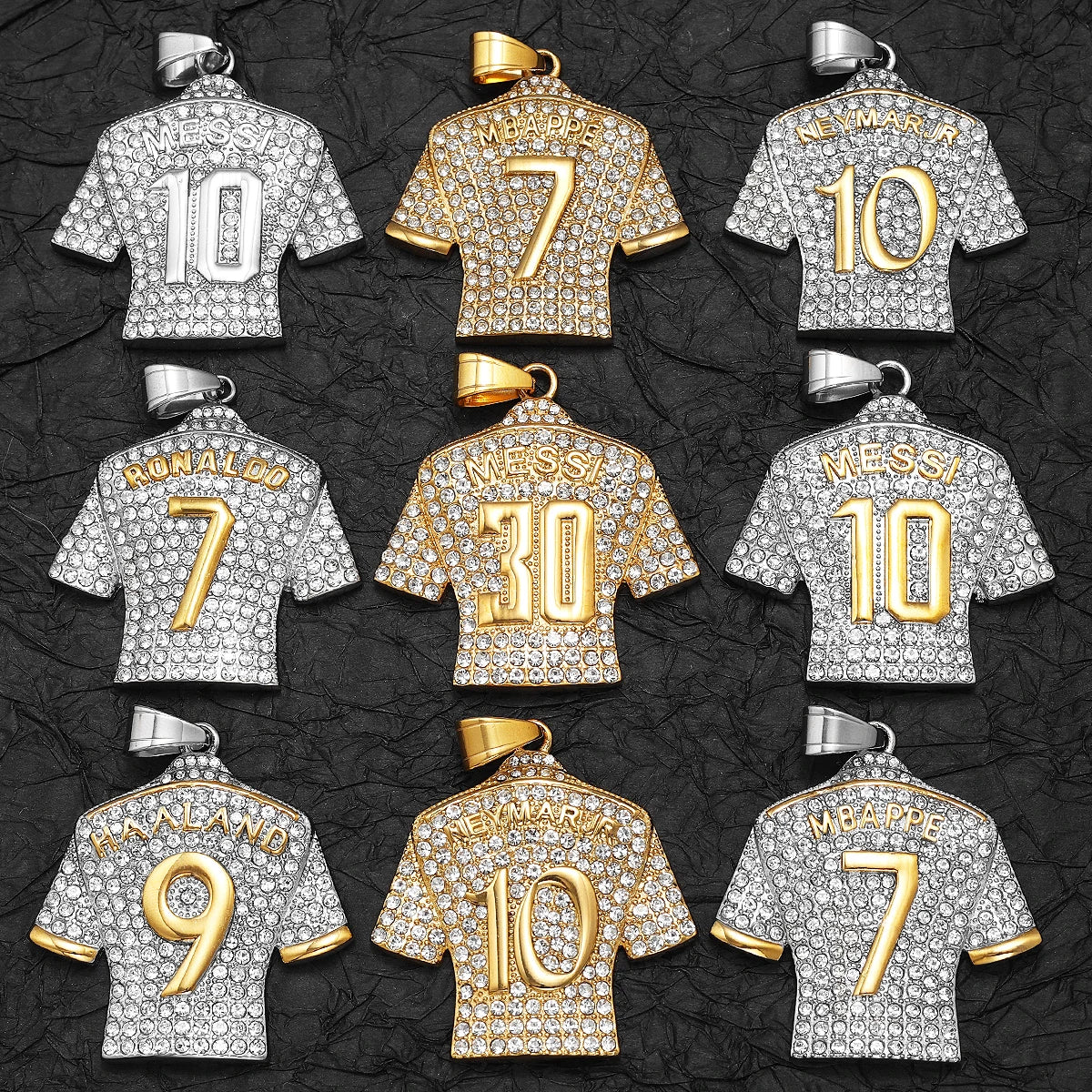 Football Star Pendant Necklace Stainless Steel