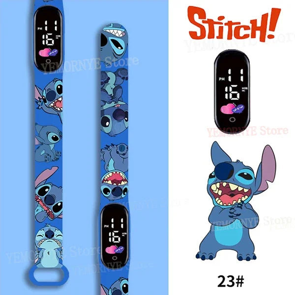 Disney Stitch Digital LED Watch – Kids Sports Watch
