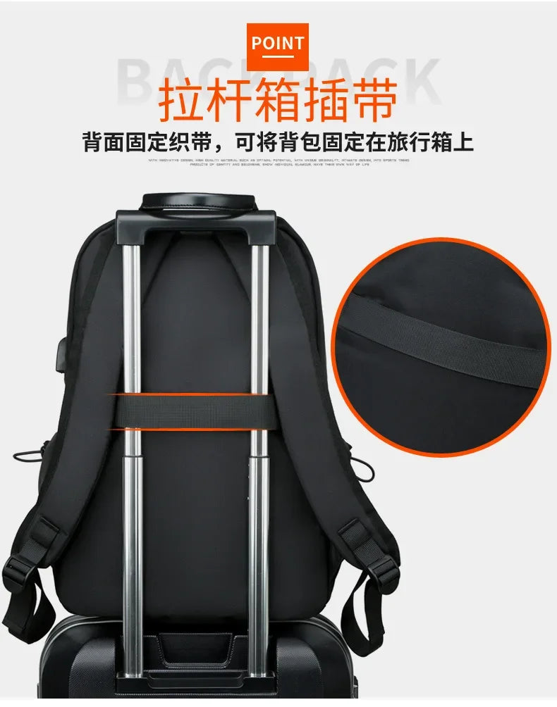 Men's Business Backpack - Oxford Cloth Laptop Bag for Work, School & Travel