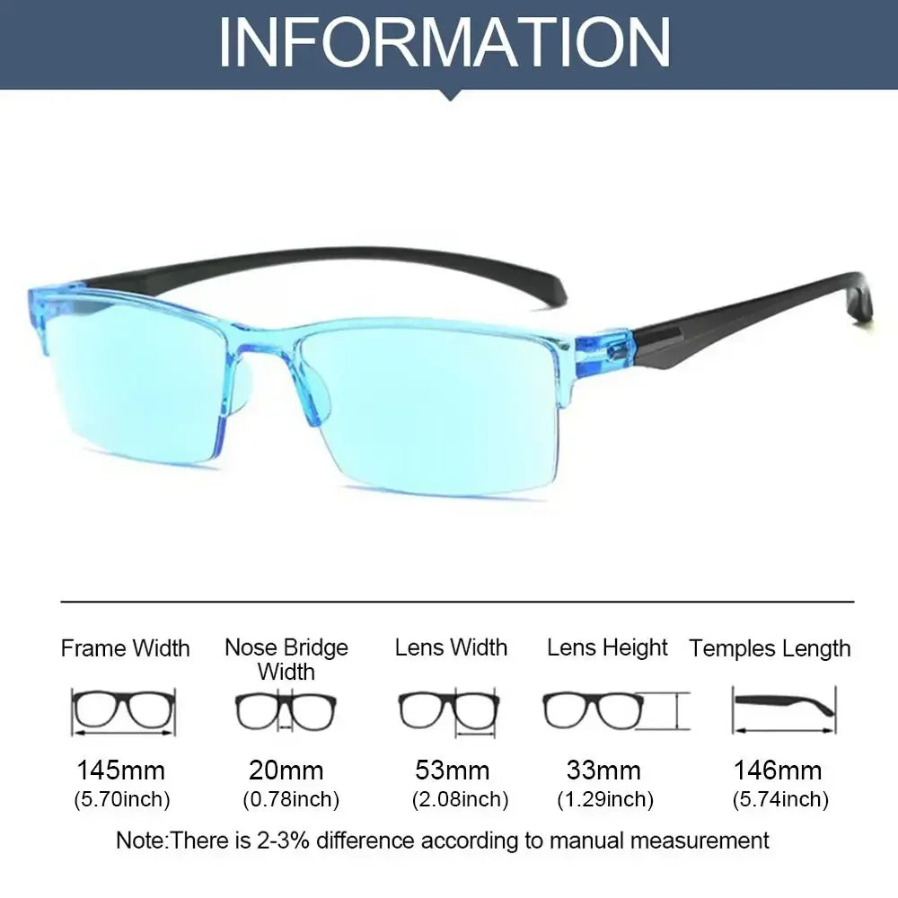 Smart Auto-Focus Reading Glasses - Anti-Blue Ray Computer Eyeglasses with Automatic Zoom