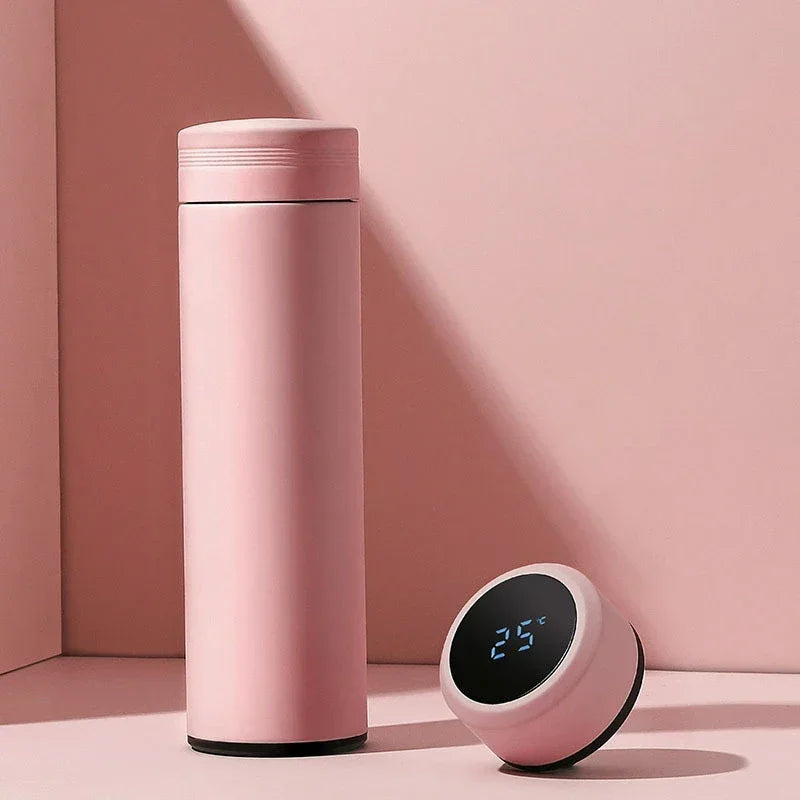 500ml Stainless Steel Thermos with Temperature Display - Insulated Bottle
