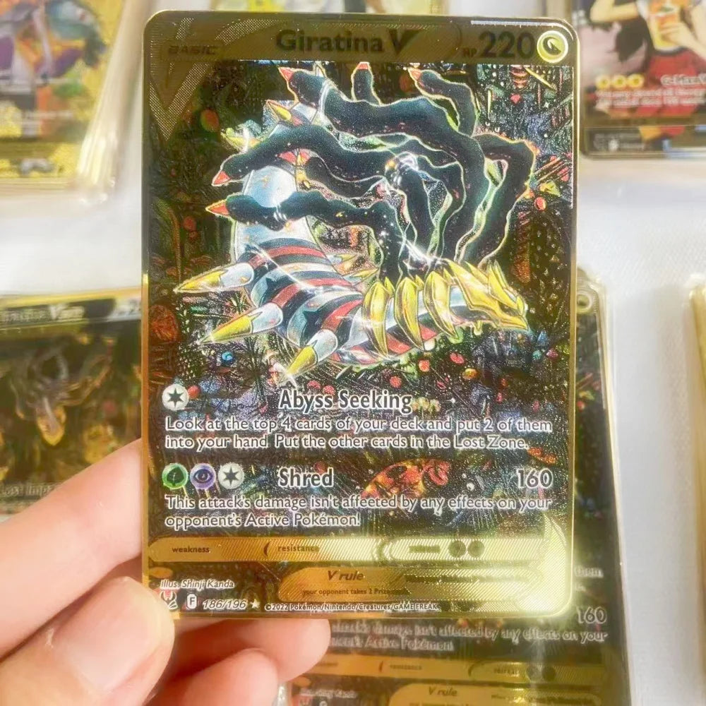 Pokemon Gold Metal Cards – Mewtwo, Pikachu GX & Charizard VMAX Collector Set