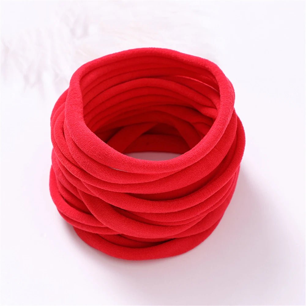 20PCS Baby Girl Soft Nylon Headbands Stretchy Traceless Hair Accessories