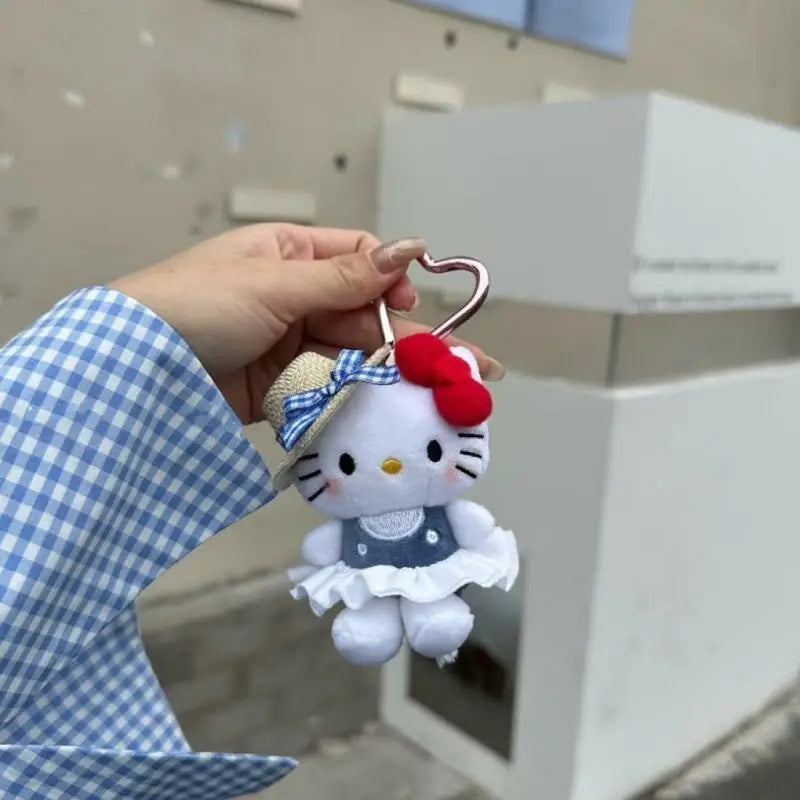 Hello Kitty Keychain - Sanrio Kawaii Pendant Doll with Sunglasses Backpack Charm