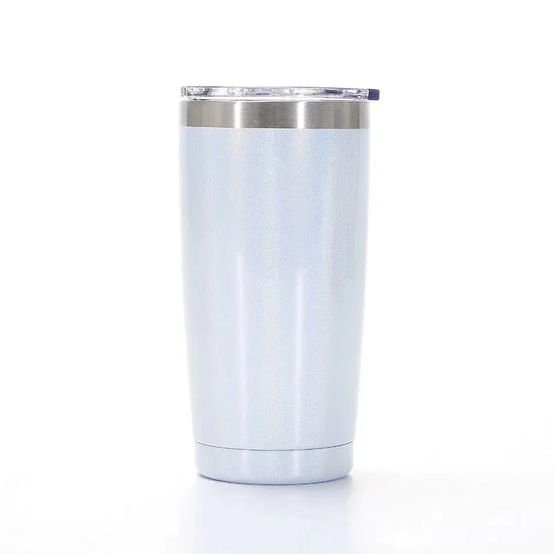 20oz stainless steel car cup, double-layer stainless steel thermos cup, portable car ice-cold cup