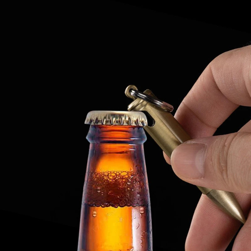 Permanent Match Lighter with Bottle Opener – Refillable Metal Keychain Lighter for Camping & EDC