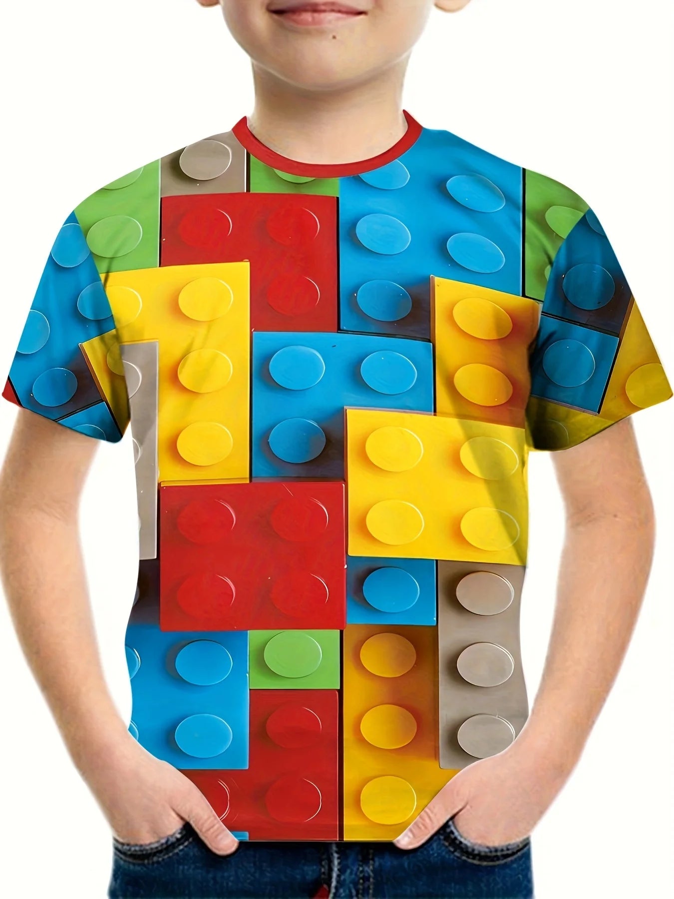 Kids 3D Print T-Shirt - Cool Graphic Short Sleeve Tee for Boys & Girls Ages 7-13