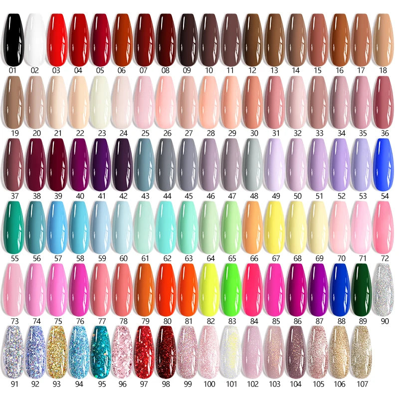 Glitter Gel Nail Polish – Semi-Permanent UV LED Gel with Sparkling Shimmer Finish