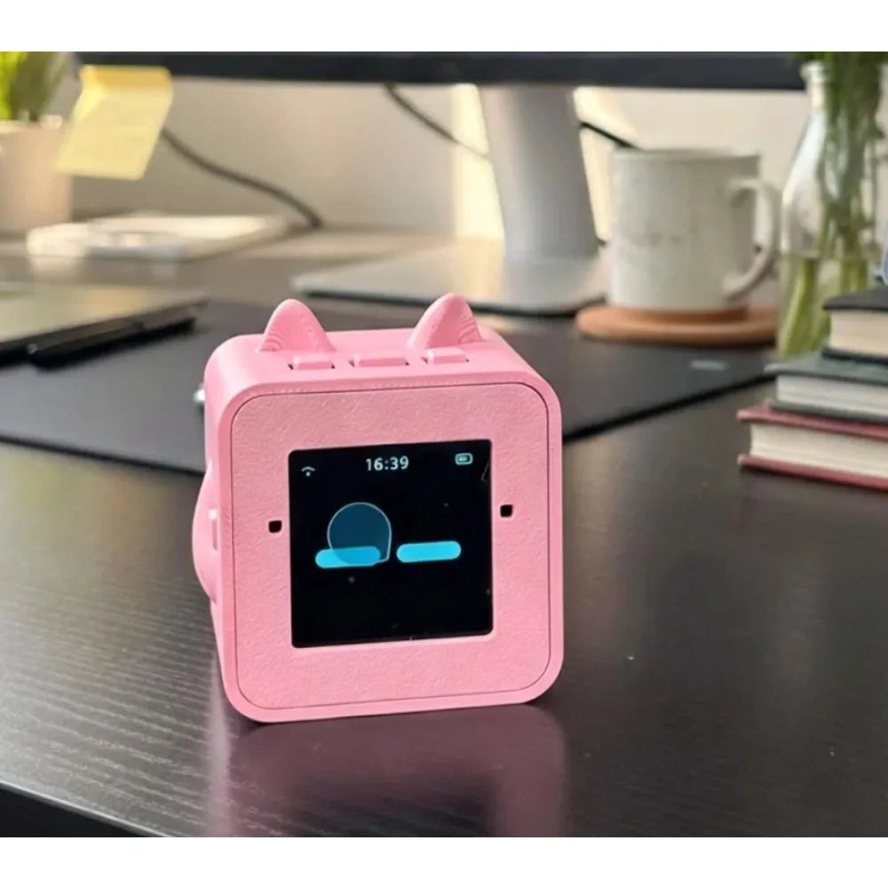 EMO XiaoZhi Mini AI Robot – Smart Voice Chatbot with Cat Ears & 11 Language Support