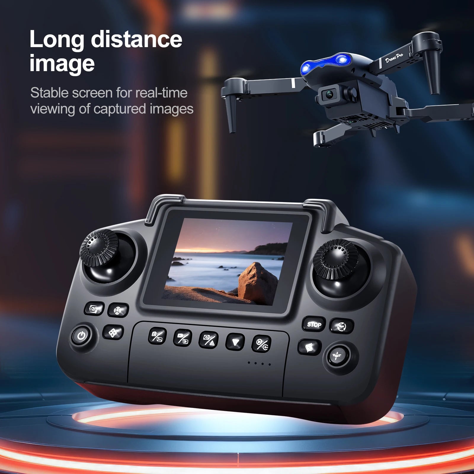 E88 Pro Foldable GPS Drone with 4K Dual Camera - 23 Min Flight, Optical Flow (360g)