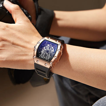 Men's Sport Quartz Watch - Waterproof Silicone Band Wristwatch
