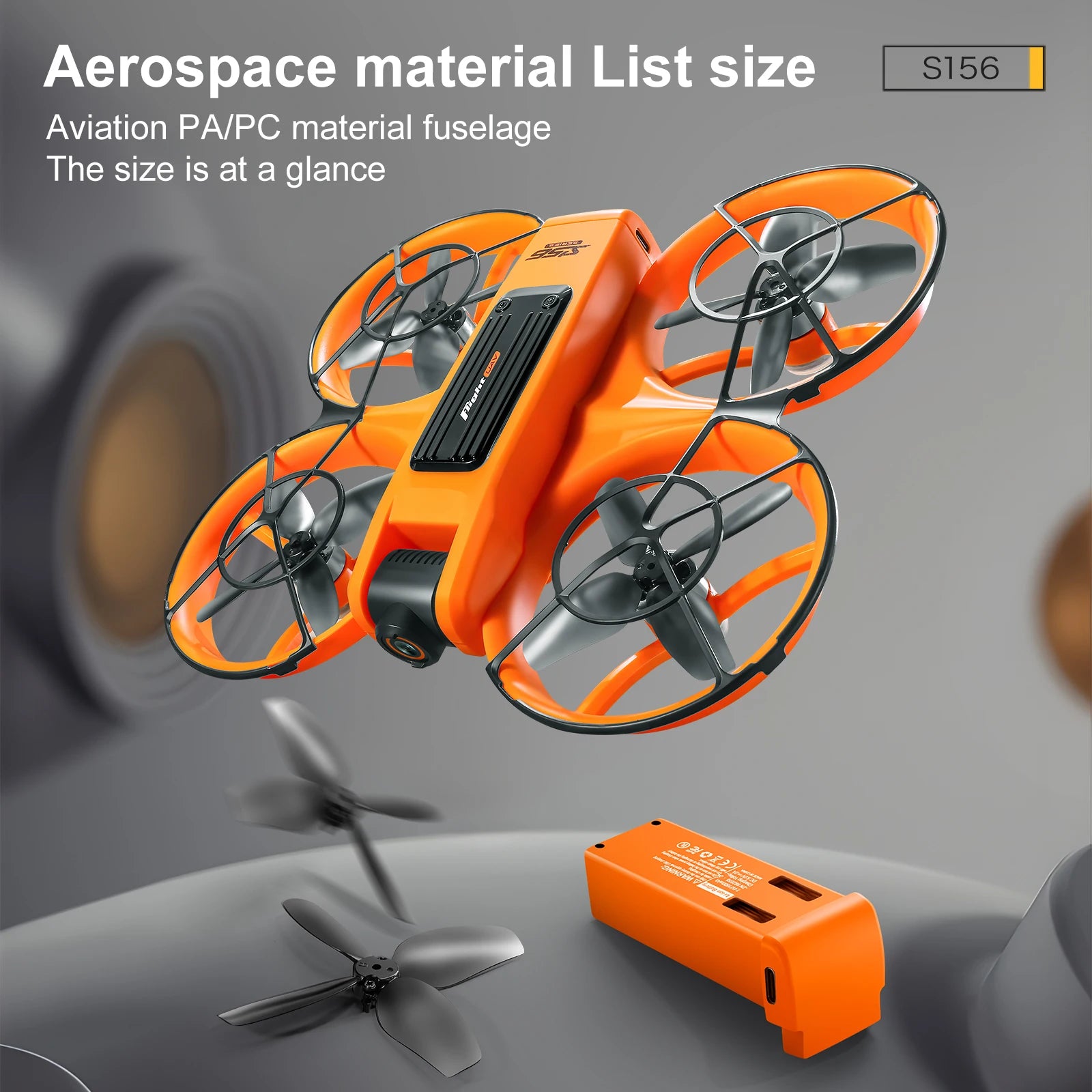 S156 Drone with 4K Camera & Optical Flow - 180° Adjustable Lens, Brushless Motors (180g)