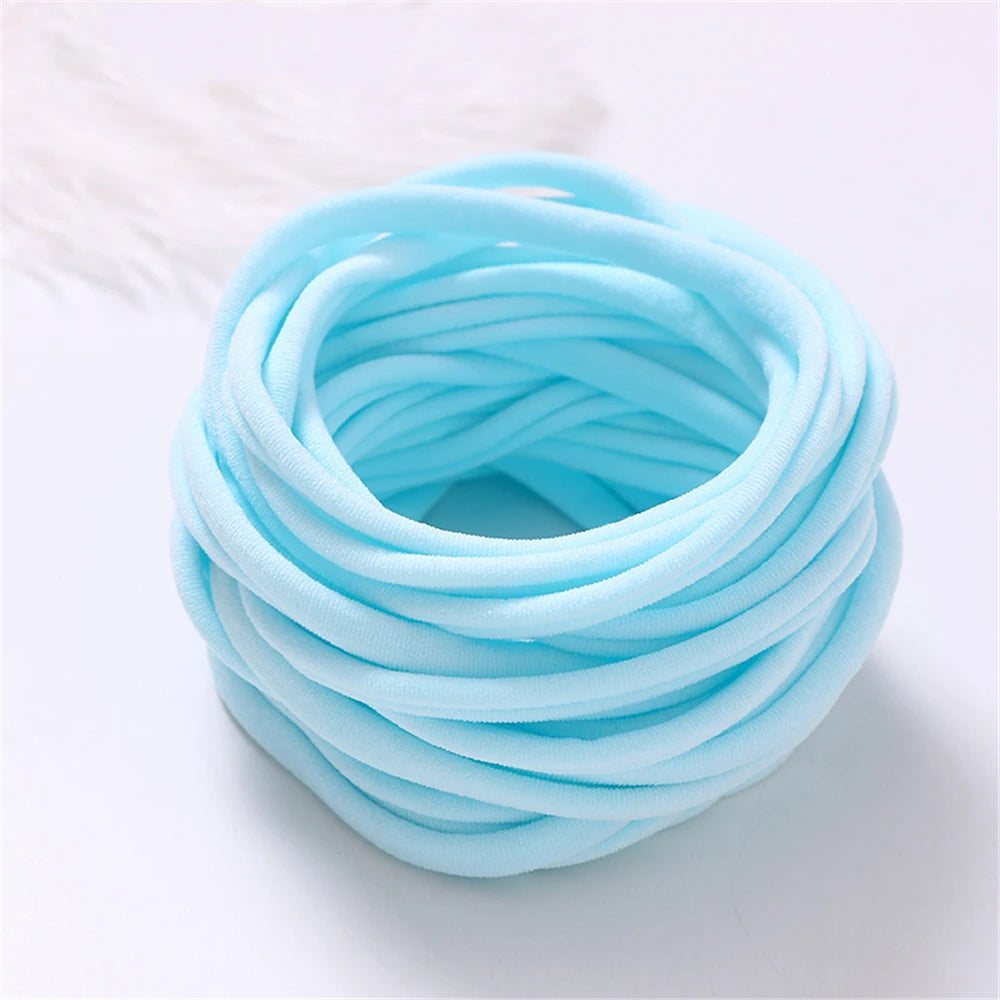 20PCS Baby Girl Soft Nylon Headbands Stretchy Traceless Hair Accessories