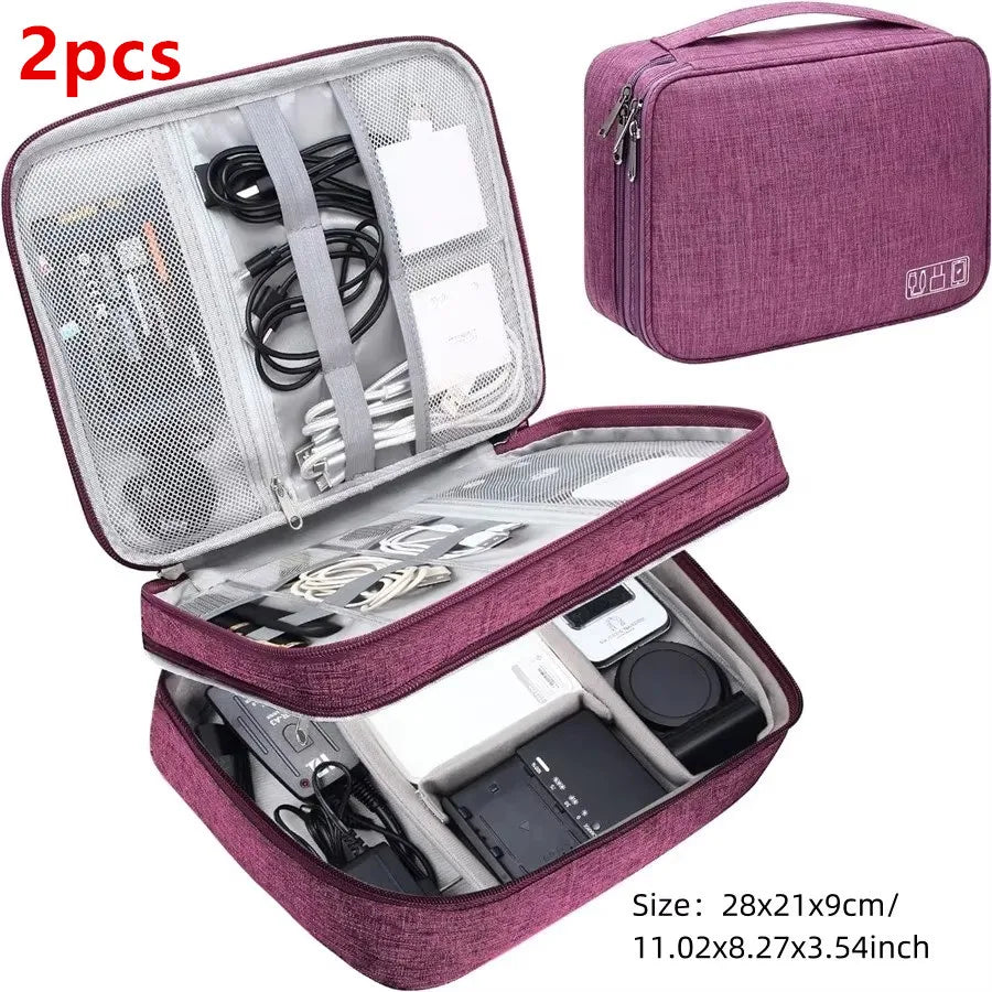 Waterproof Cable Storage Bag – Digital Electronics Organizer