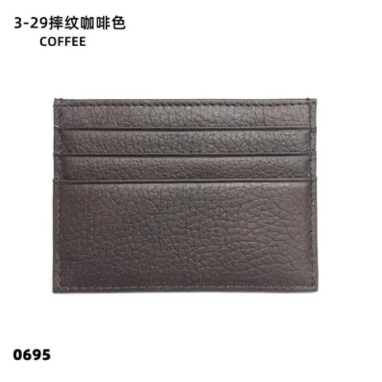 Custom Logo Leather Card Holder – Slim Wallet