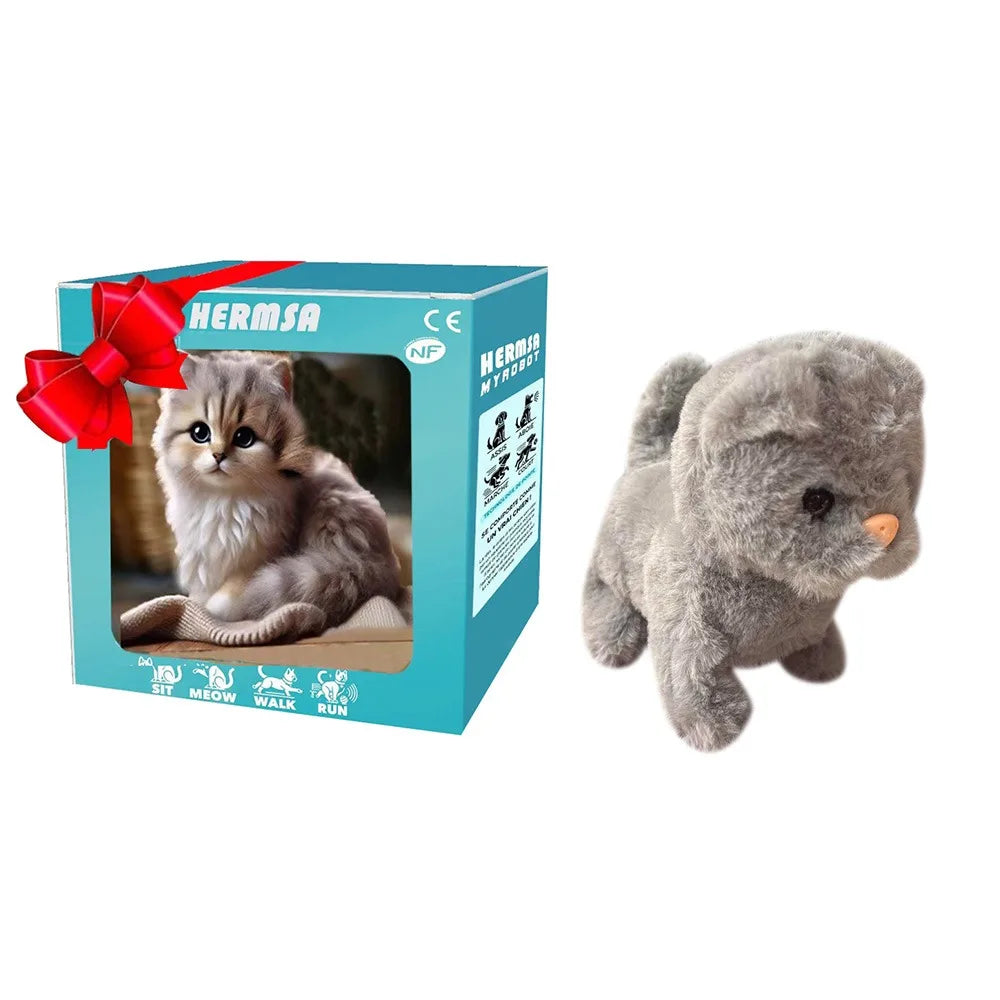 2025  Fashion Plush Robot Puppy Interactive Walking Simulated Puppy Barking Tail Wagging Educational Gift Chilren