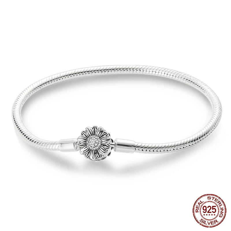 Silver Star Moon Clover Bracelet – DIY Charm Birthday Jewelry