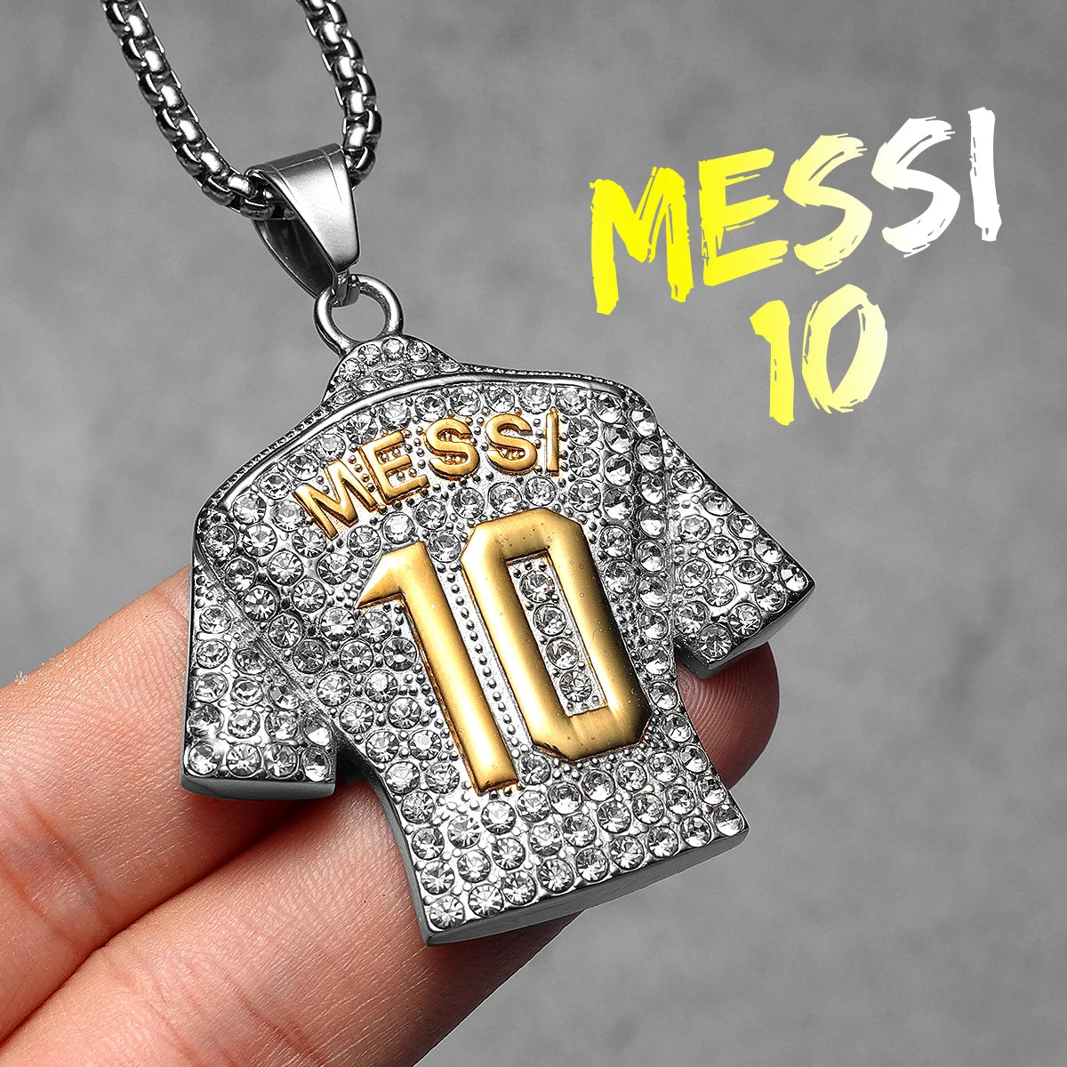 Football Star Pendant Necklace Stainless Steel
