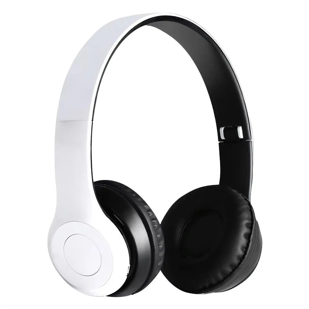 P47 Wireless Bluetooth Headphones - Foldable Over-Ear Headset with HiFi Stereo Bass