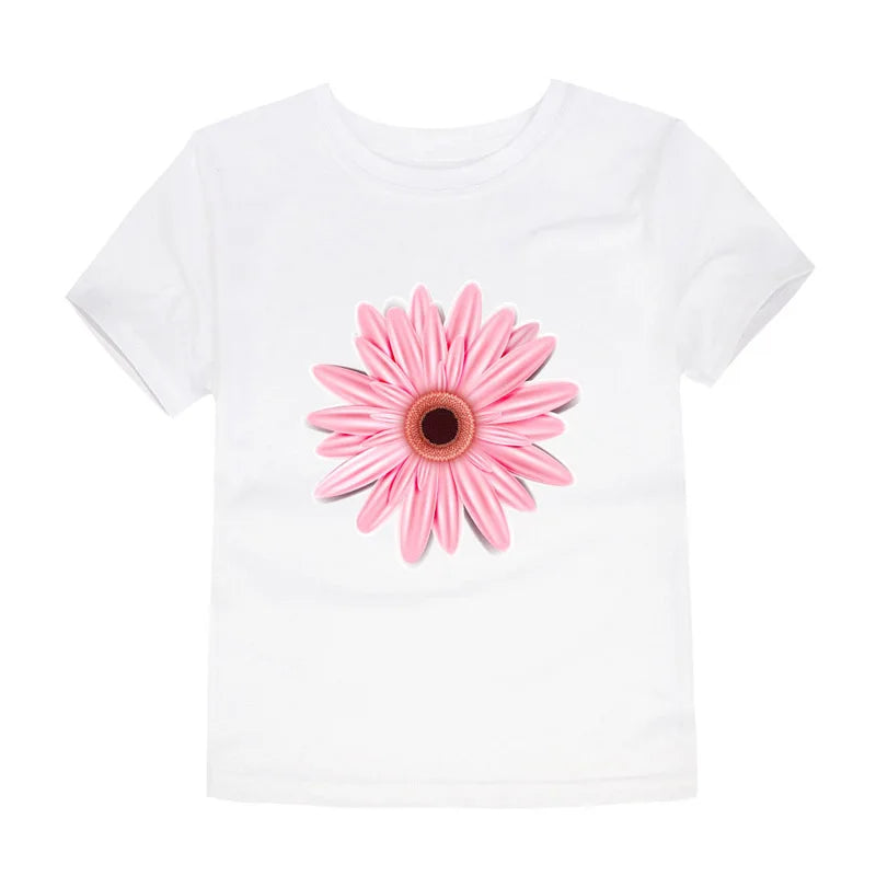 Toddler Girl Cotton T-Shirt Floral Print Tee