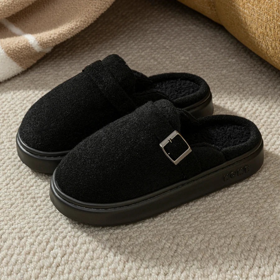 Women's Winter Slippers - Warm Non-Slip Indoor Outdoor Couple House Shoes