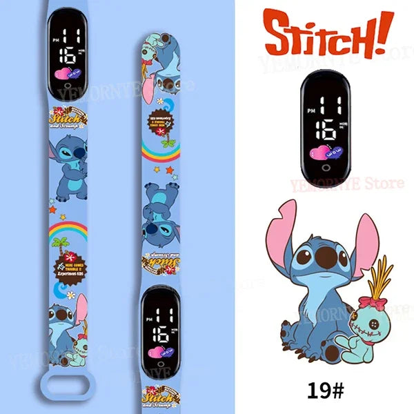 Disney Stitch Digital LED Watch – Kids Sports Watch