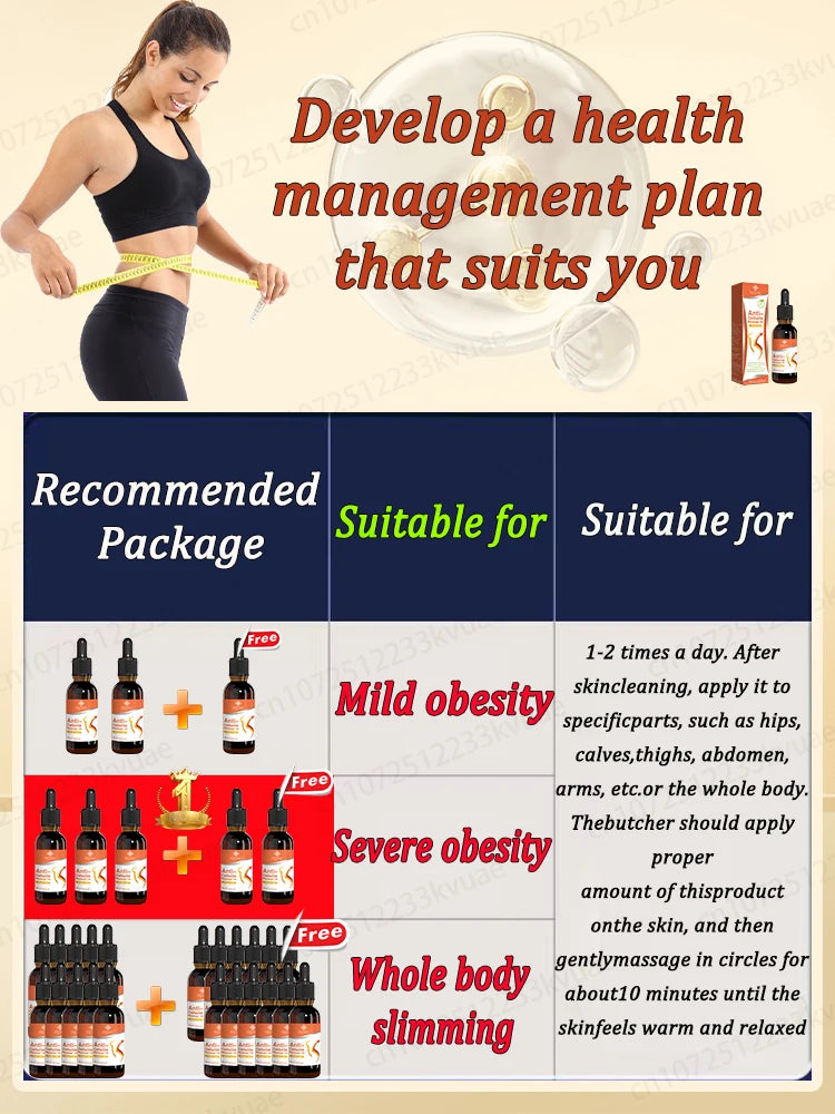Slimming Essential Oil - Natural Fat Burning Body Massage Oil for Weight Loss