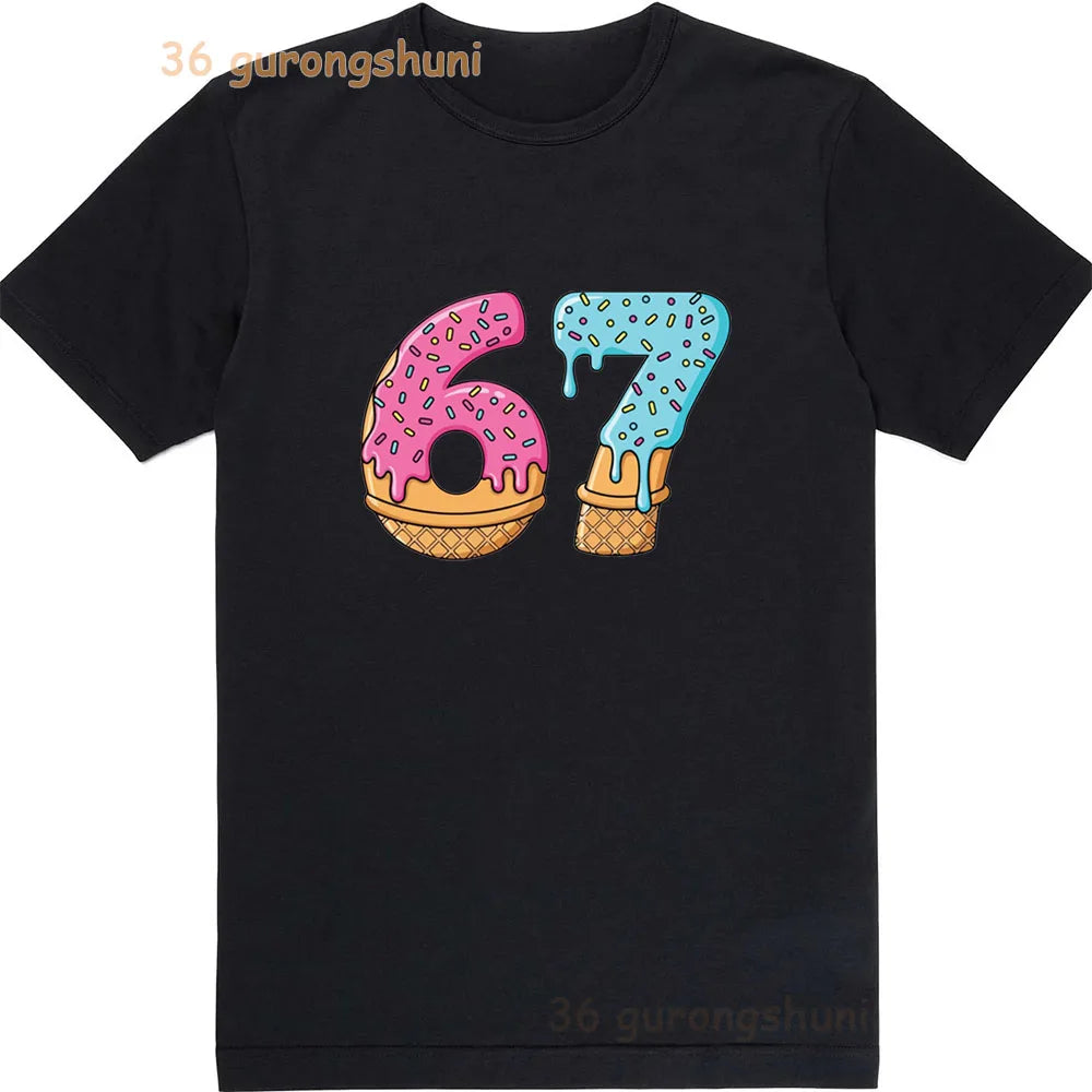 Kids '67' Graphic T-Shirt - Unisex Cotton Tee for Boys & Girls (Ages 2-12)