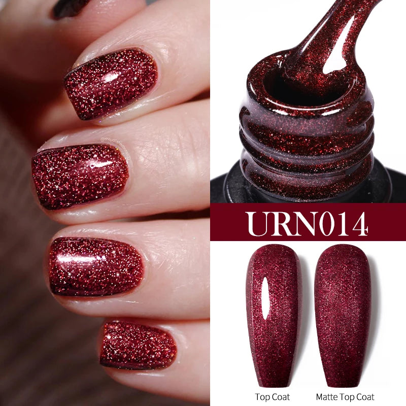 Dark Red Gel Nail Polish – Soak-Off LED/UV Gel Varnish for Salon & Home Use