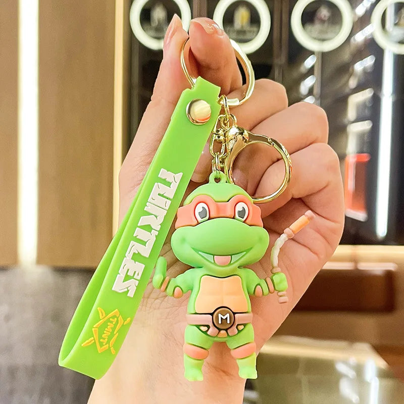 Teenage Mutant Ninja Turtles Keychain - TMNT Character Pendant for Bags & Keys