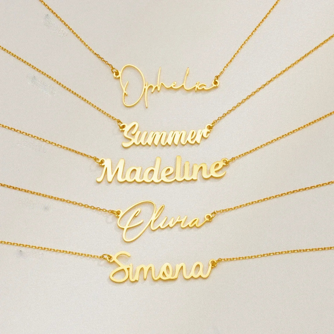 Custom Name Necklace – Personalized Cursive Pendant in Stainless Steel