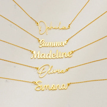 Custom Name Necklace – Personalized Cursive Pendant in Stainless Steel