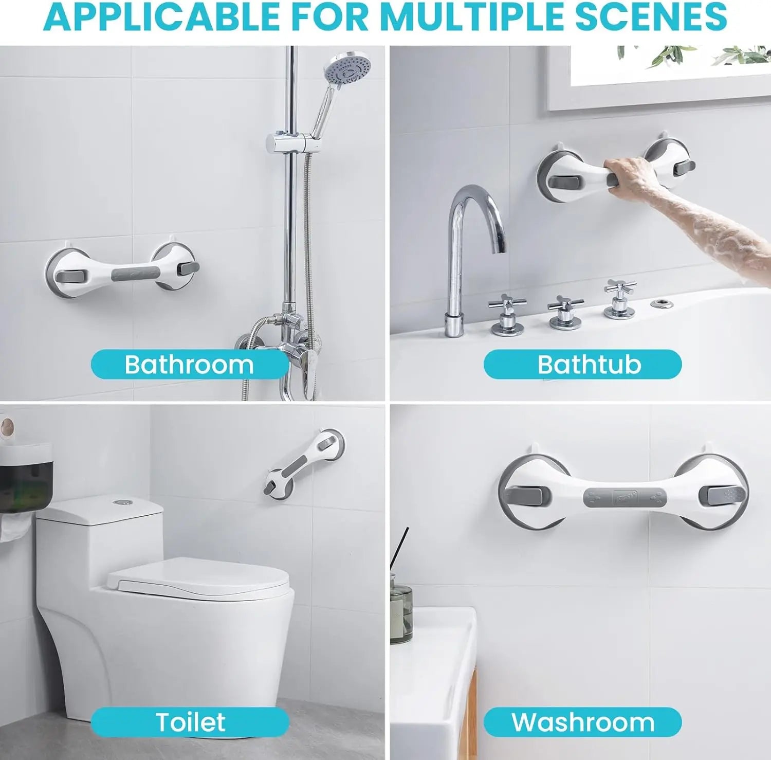 TAILI Shower Grab Bars – Suction Cup Safety Handle for Bathroom & Seniors