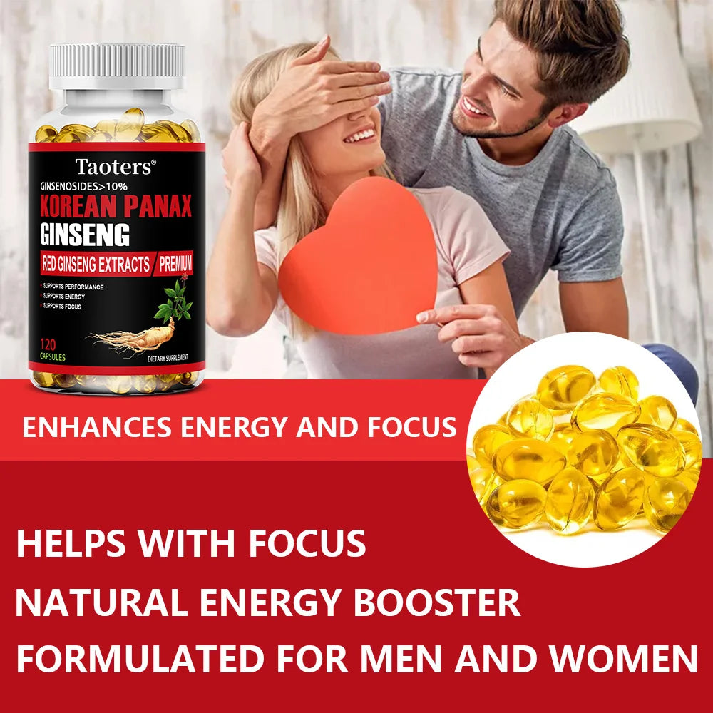 Korean Red Ginseng Supplement - Energy, Vitality & Mental Performance Boost