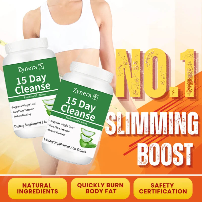 Aloe Vera Detox & Slimming Capsules - Powerful Fat Burner for Men & Women