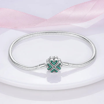 Silver Star Moon Clover Bracelet – DIY Charm Birthday Jewelry