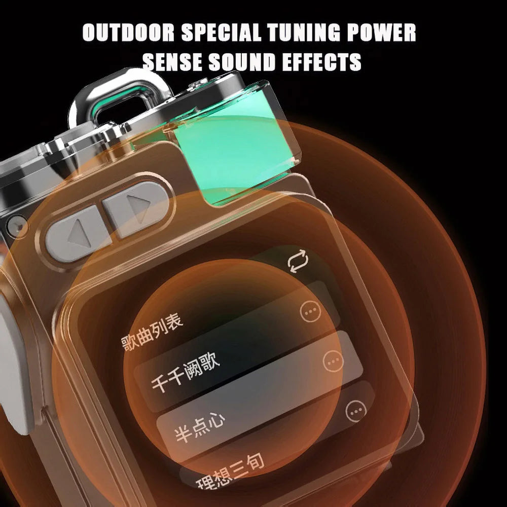 LED Display Bluetooth Speaker – RGB Desktop Subwoofer with Clock, Weather & Custom Wallpapers