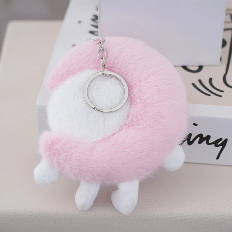 Cute Moon Plush Doll Toys Pendant Keychain Backpack Home Hangings Decoration Gifts