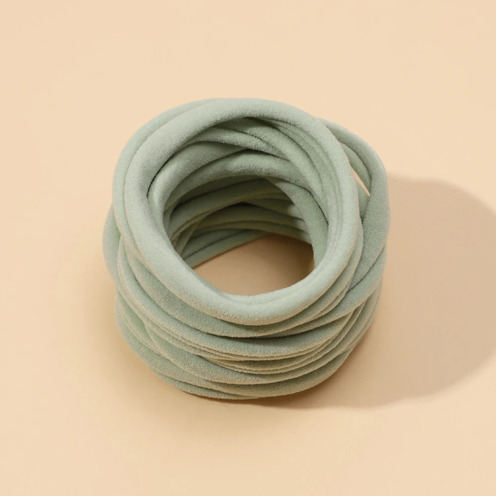 20PCS Baby Girl Soft Nylon Headbands Stretchy Traceless Hair Accessories
