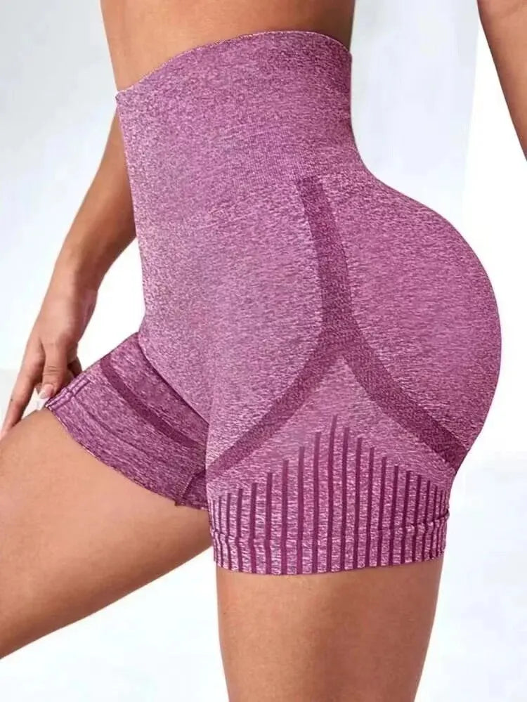Women's Butt-Lift Yoga Shorts - High-Waist Seamless Workout Shorts for Gym & Fitness
