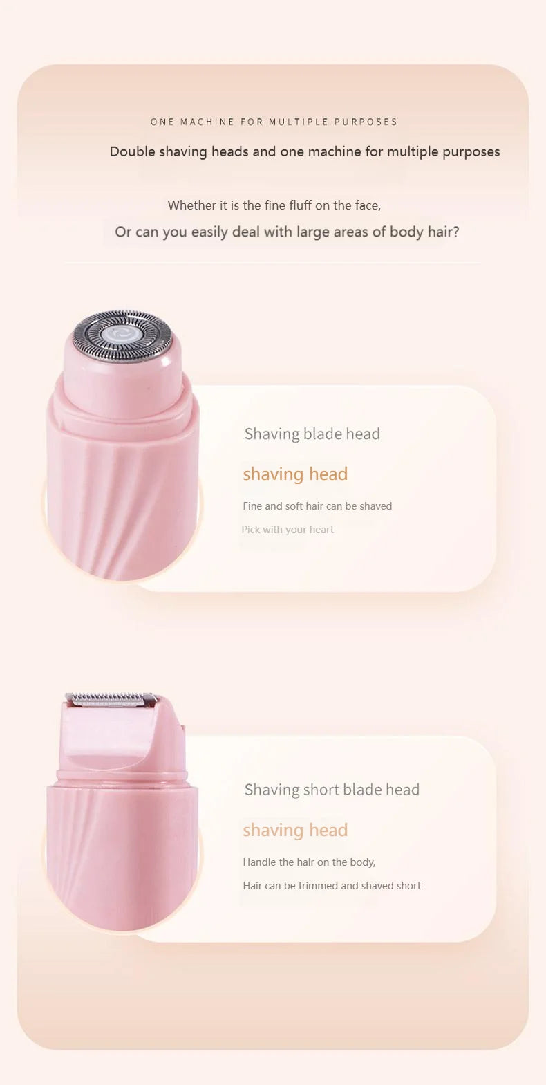 Electric Full Body Hair Remover for Women - Bikini, Legs, Underarms & Face