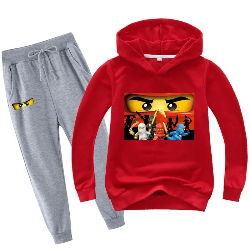 Kids Clothes Baby Boys 2-13 years Spring Autumn Children Clothing Sets Hoodies Pants 2 Pcs Set Tracksuit Anime Outwear Coat