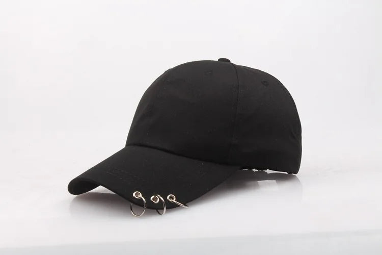 Ring Circle Baseball Cap - Korean K-Pop Style Snapback Dad Hat for Men & Women
