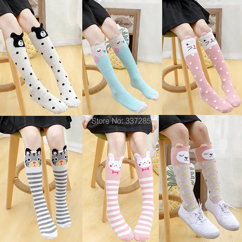 Cute Cartoon Kids Socks Animal Pattern Crew