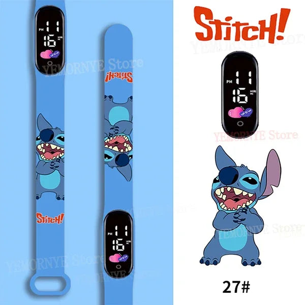Disney Stitch Digital LED Watch – Kids Sports Watch