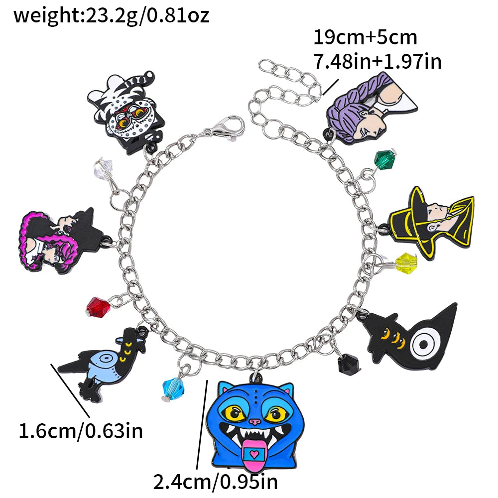 Demon Hunters Anime Character Bracelet - Snake Chain Charm Jewelry