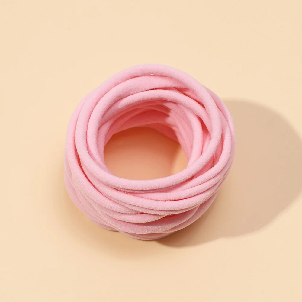 20PCS Baby Girl Soft Nylon Headbands Stretchy Traceless Hair Accessories